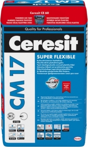 Ceresit CM17 5kg Elastīga flīžu līme SUPER FLEXIBLE, pelēka