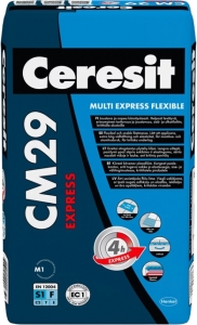 Ceresit CM 29 Multi Express 25kg, ātri cietējoša flīžu līme