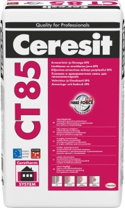 Ceresit CT 85 Līmēšanas un armēšanas java putu polistirolam 25kg (ziemas)