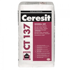 Ceresit CT 137 minerālais apmetums ar „akmentiņu” faktūru, grauds 2.0 mm 25kg, krāsojams