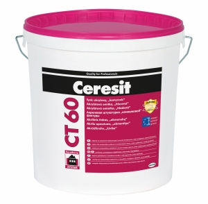 Ceresit CT 60 akrila apmetums 25kg ar “akmentiņu” faktūru, grauds 2,0 mm, tonējams