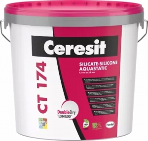Ceresit CT 174 Silikāta-silikona Dekoratīvais plānkārtas apmetums (akmentiņš) 2,0mm, 25kg, tonējams