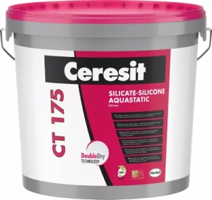 Ceresit CT 175 tonējams silikātu-silikona apmetums ar "ķirmjveida" faktūru, grauds 2mm, 25kg, tonējams