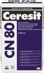 Ceresit CN 80 быстротвердеющий раствор для полов, 5-80 мм 40 МПа, 25 кг