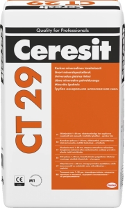 Ceresit CT29 крупнозернистая минеральная шпатлевка 1-50мм, 25кг