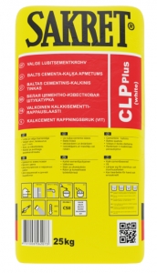 SAKRET CLP, Kaļķa-cementa apmetums pelēks CS III, 40kg (36)