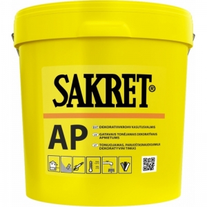 SAKRET AP B 1.5mm,  Akrila dekoratīvais apmetums, 25kg