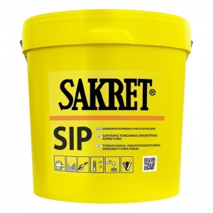SAKRET SIP-B 1.0mm, dekoratīvais apmetums, 25kg