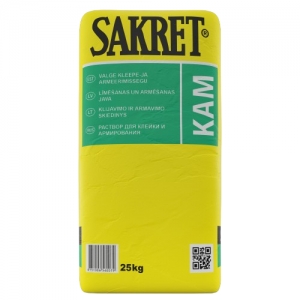 SAKRET KAM, Baltā līmēšanas un armēšanas java, 25kg (48)