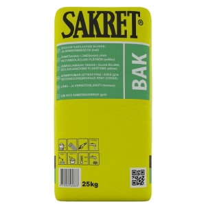 SAKRET BAK-F, Pelēkā līmēšanas un armēšanas java, 25kg (48)