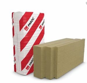 Paroc Linio 10 Nedegošas akmens vates plāksnes fasādei 100x600x1200mm, iepak. 2.16m2