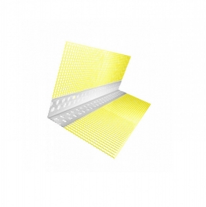 Stūris ēku siltināšanai (PVC+siets dzeltens 100x150mm) 2,5m